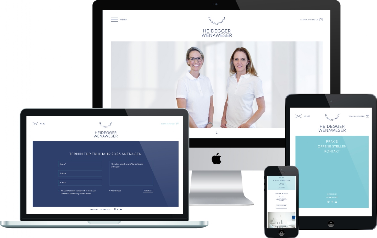 Zahnärztinnen Heidegger Wenaweser AG - Responsive Website, CMS